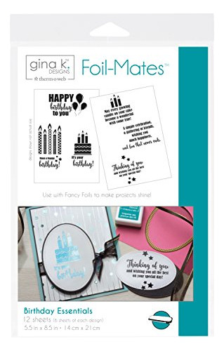 Diseños Gina K. Termo Web Foil Mates Sentiments, 5.5  ...