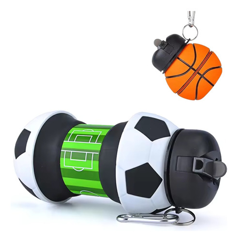 Botella Basketball Futbol 550ml Hidratacion Motivacional Rz