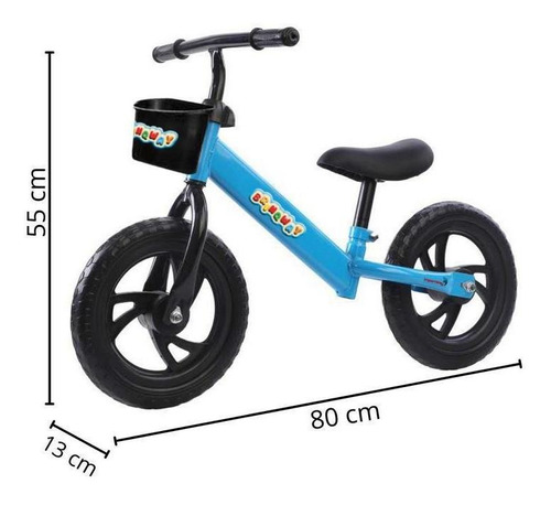 Bicicleta infantil sin pedal Aro 12 azul - Importway