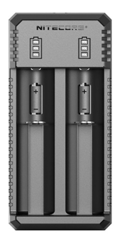Imagen 3 de 10 de Cargador De Baterias Ui2 Usb Nitecore 2 Slot Display 18650
