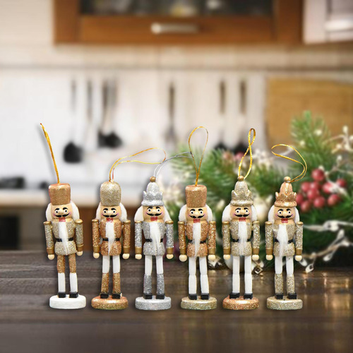 Figura De Cascanueces De 6 Piezas, Esculturas De Adorno Para