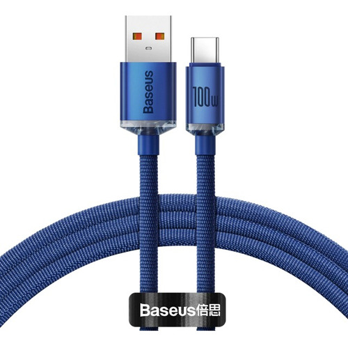 Cable Usb-a A Usb-c Crystal 2 Metros 100w Baseus Original Fl