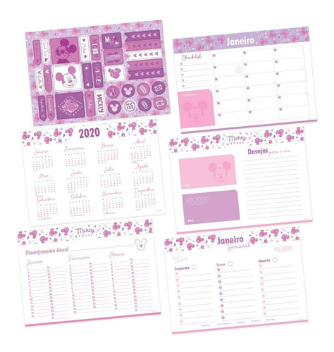 Imagem 4 de 4 de Agenda Planner Permanente Mickey Mouse 20x14 Dac