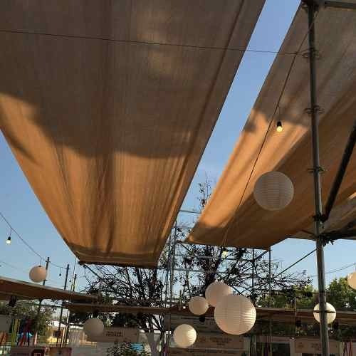 Imagen 2 de 4 de Malla Raschel Decorativa Premium De 4,2 × 5 M Color Arena