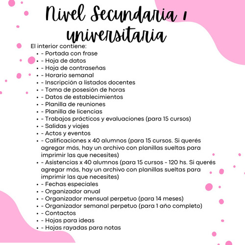 Agenda Docente Jardín- Nivel Inicial - Perpetua Manzanita Personalizada Minitu 0