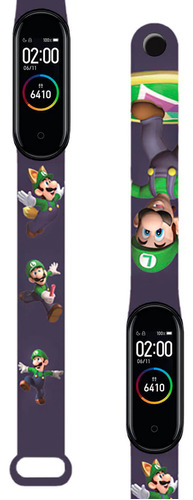 Correa Compatible Para Xiaomi Mi Band 4 Y 3 Mario Bros-luigi