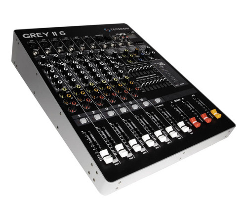  Consola Mixer Sonido Techshow Grey 2 6 Canales Fx Usb Ampro