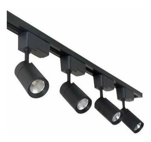 Kit 4 Spots Led 7w Com 1 Trilho Eletrificado De 1 Metro