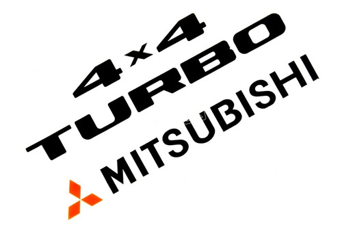 Kit Adesivos Mitsubishi L200 4x4 Turbo Resinado Rs24