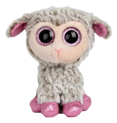 Peluche Ty Cordero Dixie Gris Jaspeado Ojos Glitter Año 2017