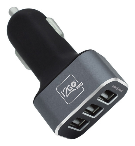 Carregador Veicular 3 Usb Smart Charge Cor Cinza I2go Pro