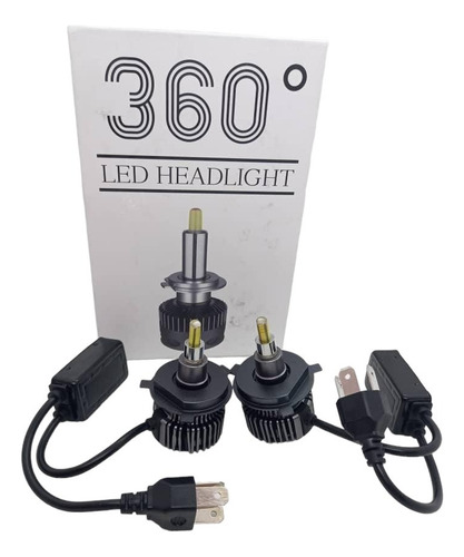 Par Ampolletas Turboled H4 Led Headlight 360 Grados 25.000lm