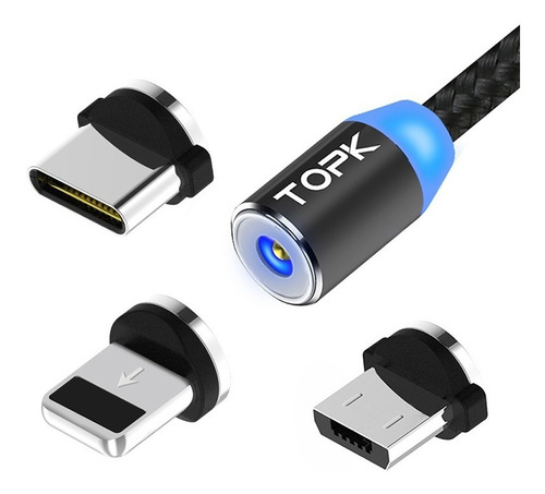 Cable Magnetico Cargador Micro Usb Tipo C iPhone Compatible