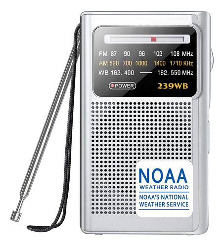 Greadio Noaa Radio Meteorológica, Transistor De Batería A.