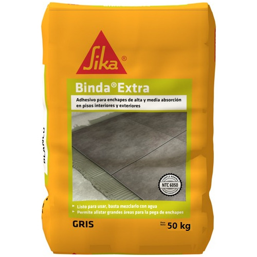 Binda Extra Gris Pegaenchape Para Interior X 50 Kg 
