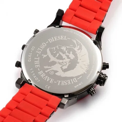 Reloj Diesel Hombre Dz7370 Nuevo Original Mr Daddy 2.0 Rojo