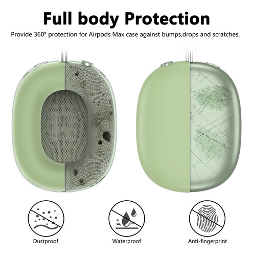 Funda Para AirPods Max De Silicona Color Verde Protectora