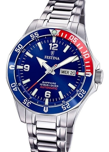 Reloj Festina F20478 Automatico 100% Acero 100m Wr Watch Fan