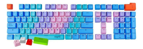 Kit 108 Teclas Keycaps Para Teclado Mecanico Nisuta Kb-gz108 Color del teclado Verde Idioma Español Latinoamérica