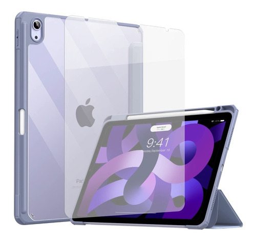 Mica + Folio Uso Rudo Ranura Para iPad Air 4 4th A2316 A2324