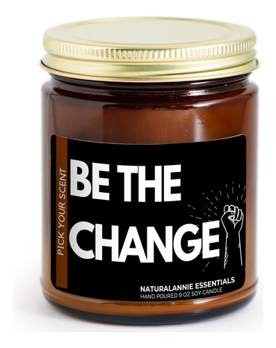 Be The Change: Vela Perfumada Soja Chile Mandarina 9 Onza