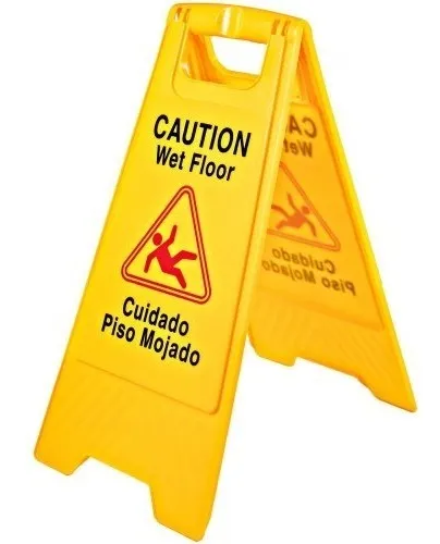 Señal De Piso Mojado Precaución Doble Cara 16uni
