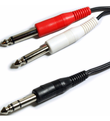 Cable Trs 1/4 Macho A 2 Macho 1/4 Mono  1.5mts