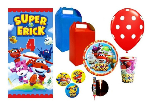 Superwings Fiesta 30 Niños Paquete Party Kit 30 Niños