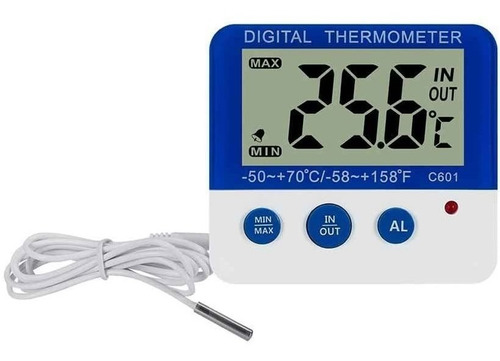 Termómetro Dig. Nevera Alarma Con Certificado De Calibración