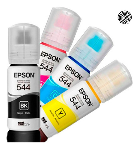 Tinta Epson T544 L3150 L3110 l3250 l3210 kit 04 cores tinta todas
