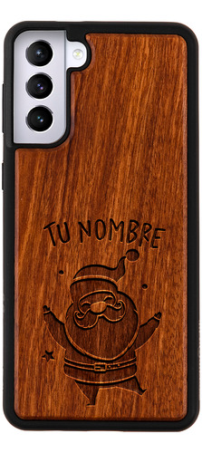 Funda Para Para Galaxy Santa Claus Madera Con Tu Nombre