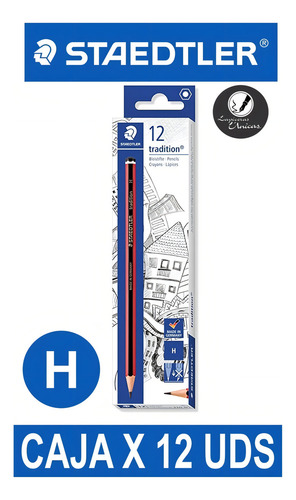 Caja X 12 Lapices Staedtler Tradition Graduacion H Grafitos Color Del Trazo Negro