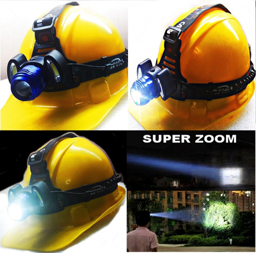 Potente Linterna Frontal Led Casco Casa Camping Ciclismo