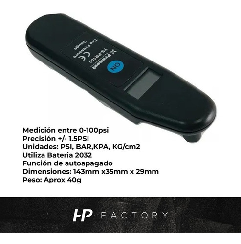 Medidor De Presion Digital Neumatico Manometro Auto Moto