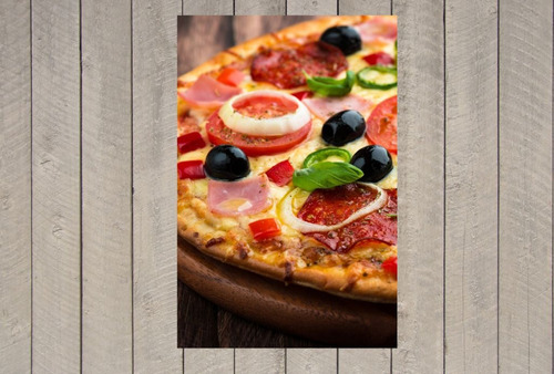 Cuadro 20x30cm Pizza Pizzeria Comidas Restoran Food M4