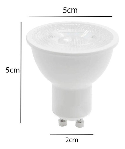 Imagen 5 de 10 de Bombillo Dicroico Led Gu10 6w 6500k Luz Blanca