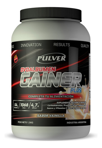 Ovoalbumen Gainer Plus 1,5kg Pulver Ganador De Peso Sin Tacc