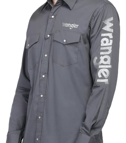 Camisa Vaquera Bordada Basica Wrangler Caballero