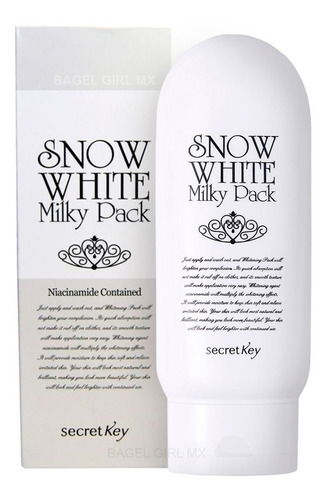 Snow White Milky Pack Crema Coreana Aclarante Inmediata +gif