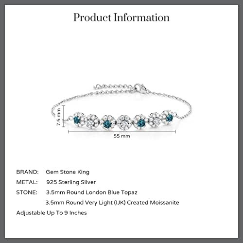 Gem Stone King Colgante De Plata Esterlina 925 Pulsera De De