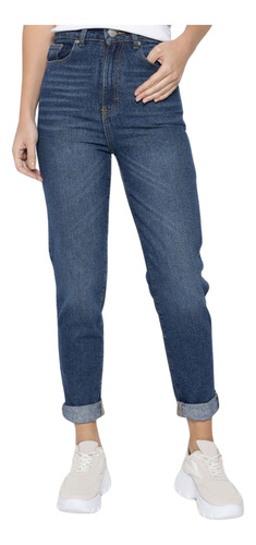 Pantalon De Mezclilla Para Mujer Mom Jeans Premium Casual