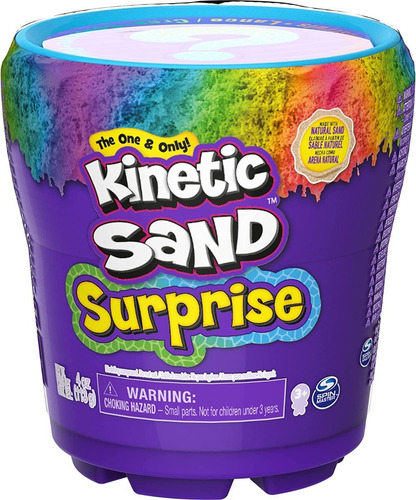 Kinetic Sand Contenedor Sorpresa 113g #6059408 Spin Master Color Variado