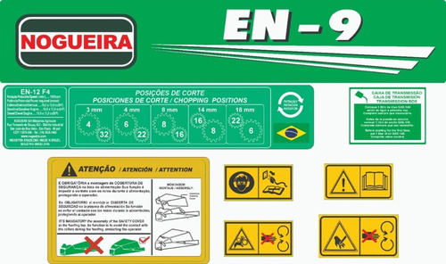 Kit Adesivos P/ Ensiladeira En-9 Da Nogueira