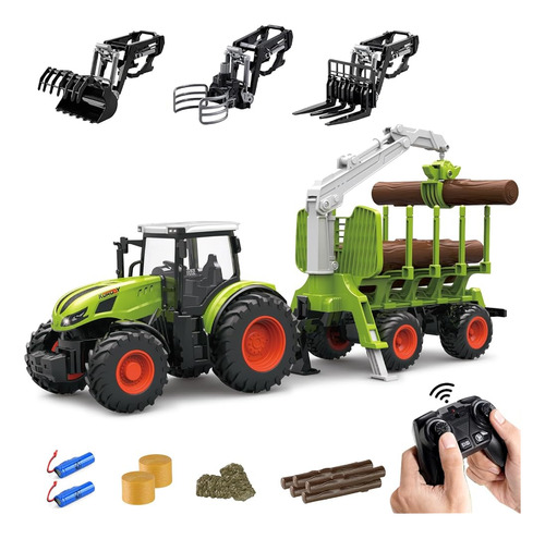 Leopmase Tractor De Control Remoto Granja Playset 2.4ghz Tra