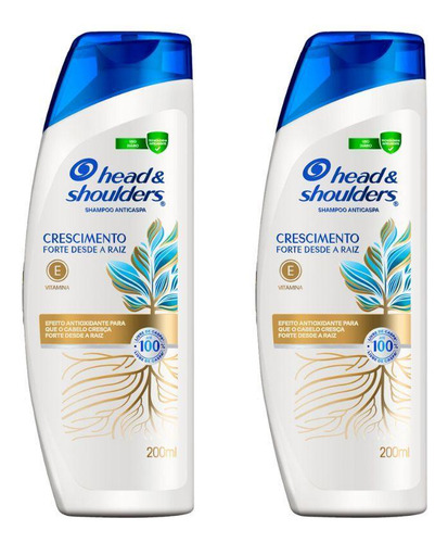 Shampoo Head & Shoulders 200ml Forca Raiz - Kit C/2un