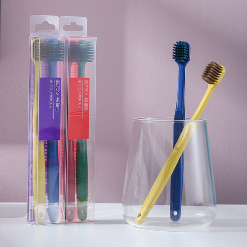 Cepillo De Dientes De Cerdas Suaves De 2 Piezas Con Cabezal