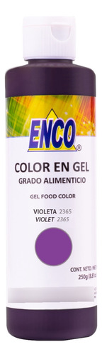 Colorante En Gel Violeta 250g Enco Repostería Betún Fondant