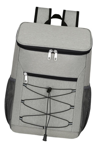 Mochila Con Refrigerador Aislado Bolsa Con Refrigerador Gris