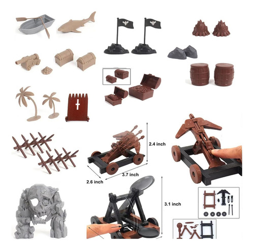 Juego De Soldados De Acción Medieval Caballero Y Pirata