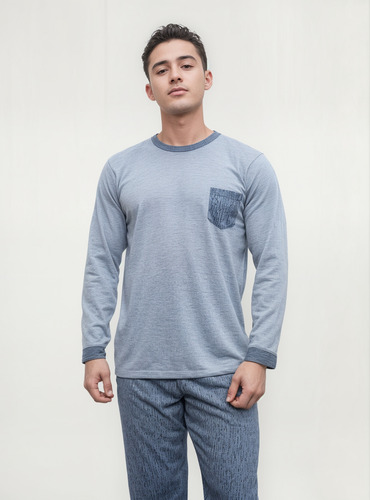 Inga Pijamas Hombre Simple Boy Cobert Line 2 Piezas Melange